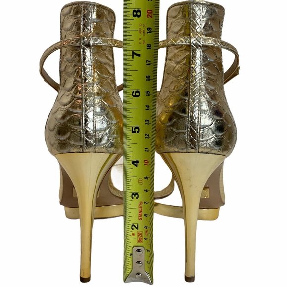 Michael Kors Doris Gold metallic snake embossed. - Picture 8 of 9
